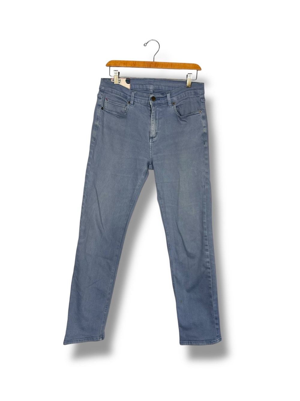 Marine Layer Jeans Mens 32x31 Blue Gray Slim Straight Stretch Denim Pants